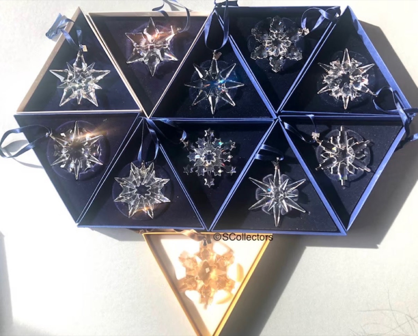 Swarovski Annual Snowflake 10-year crystal ornament collection